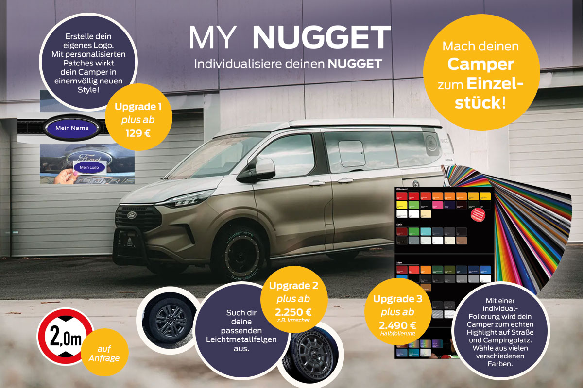 My Nugget – Ford Nugget individuell gestalten